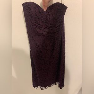 David’s Bridal Purple Lace Dress